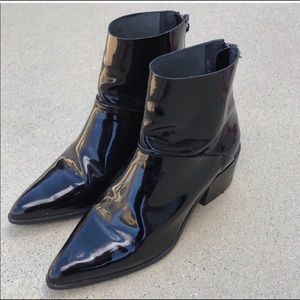 Topshop glossy ankle boots